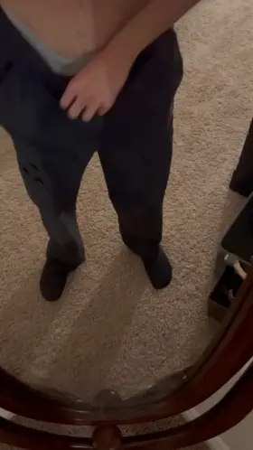 Pulling my thick dick out