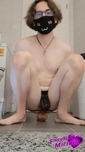 Happy femboy friday! Enjoy me riding a big dildo!