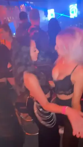 Kissing at the rave