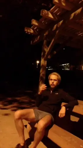 11pm Park bench jackoff (Sound on) hot?