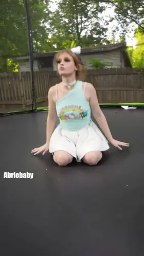 P.O.V - you come over to jump on the trampoline with 💗Abriebaby💗