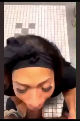 Quick BJ In The Bathroom!!