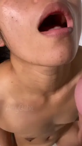 He shoots in to my nose hole