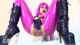 Humongous Strapon Wrecks Her Weeping Hole!