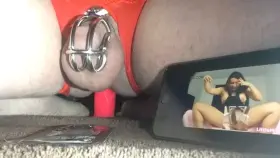 Locked in chastity and cumming from watching BBC porn. I really am a sissy for Black Men.