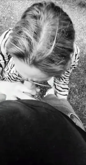 Blowing him in the park...