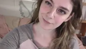 There's a big thick bulge in my nightie... Let's see what's underneath :3c