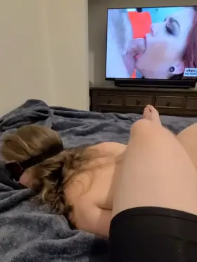 Being used a foot stool while watching porn [F]