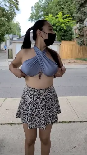 Some people think I have a lot of trust in this top but maybe I just like flashing my tits