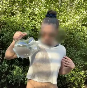 Hard and sock soaking wet nipples