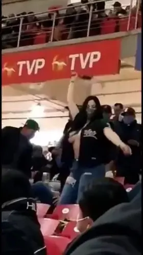 Cheering for the team !