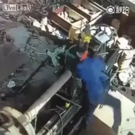 Lathe Accident gif