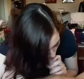 Girl next door sucks a perfect cock