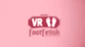 VrFootFetish.com - Hot Noemi Blonde wears stockings and plays with her dildo