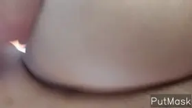 Locked cuck gets a facial!