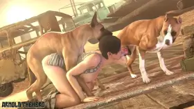 Anna's intense and fast dog spitroast (ArnoldTheHero) [Metro]