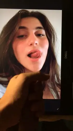 Begging for it with her tongue out