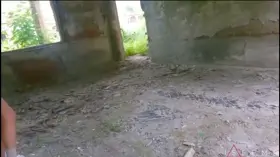 My butt exposed in this abandoned mental hospital