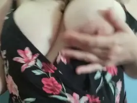 Look how easy it is to pop tits out of a sundress! Grope included! [OC]