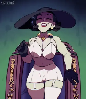 Alcina Dimitrescu takes a seat (Speedo) [Resident Evil]