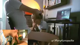 distract him with a blowjob