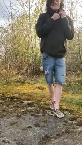 Enby strips outside! (19)