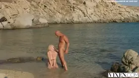 Kendra Sunderland Taking It Like Champ on Beach