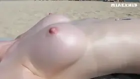 Naked on a textile beach