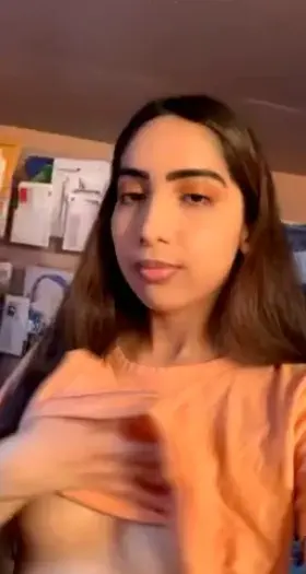 Revealing my small mexican tits 🥺