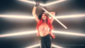 redhead big tit and ass cosplay