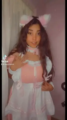 My first Tiktok, this kitty maid still learning