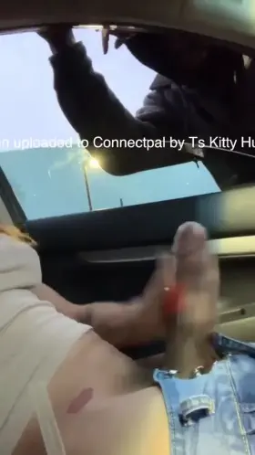 Jerking in her care while a guy watches