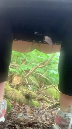 After a long hike in the woods and no bathroom in sight, I knew I had to show Daddy (and everyone else) how I ended my adventure