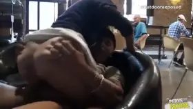 People watch a blonde get fucked and get an uncut cumshot