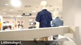 Flashing and fucking my pussy in clothes store [OC]