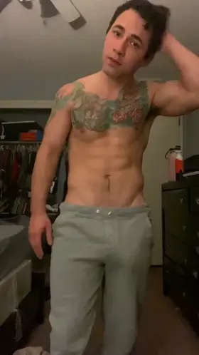 Undressing from my gray sweats for you all