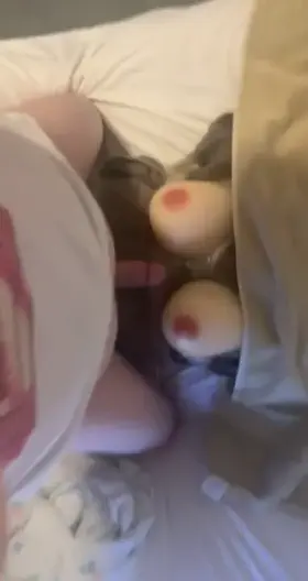 Do you like how much I can cum? I am a virgin trans girl. Wish I was covering real boobs!
