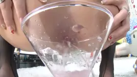 Megan Rain serves Apple juice out of her asshole