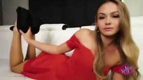 Naomi Swann removing black heels