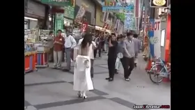 Japanese Girl Stripping Down Naked In The Middle Of A Busy Shopping District