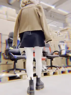 I like to have fun in the store in a skirt without panties