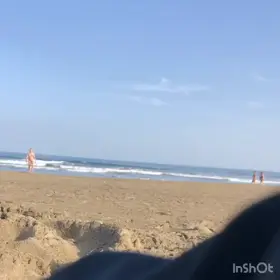 Casual walk back to my towel. Feeling so free in the nude