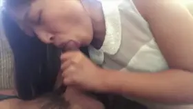 Cute Chinese friend really likes savory meat