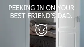 You're so naughty. Peeking in on your best friend's Dad! Check comments to watch me eat it![45]