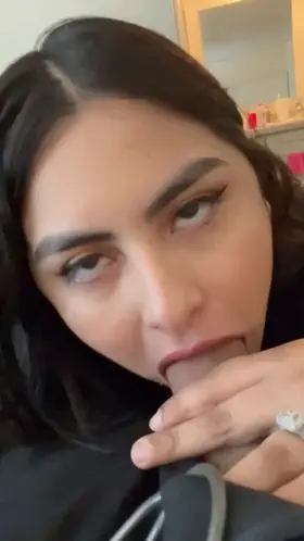 Is this adorable? Love worshiping daddys cock! ;)