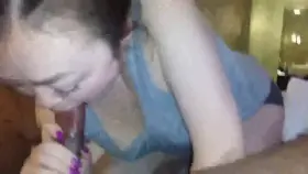 She filled his belly with sushi now he’s going to fill hers with black nut nectar