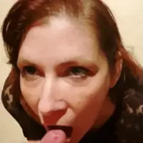 Pretty milf cumslut gets a load in her mouth!