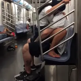 Ridin the subway be like.....