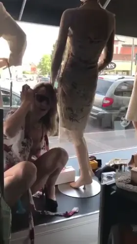 Getting horny at Macy's [GIF]