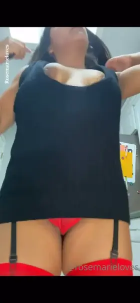 Bouncing In thigh highs